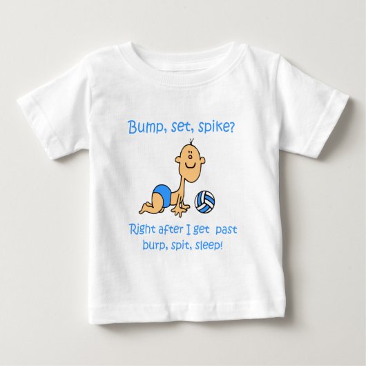 VolleyChickの隆起の一定のスパイク ベビーTシャツ (正面)