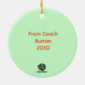 VolleyChickカスタムなサンタの球のオーナメント セラミックオーナメント (裏面)