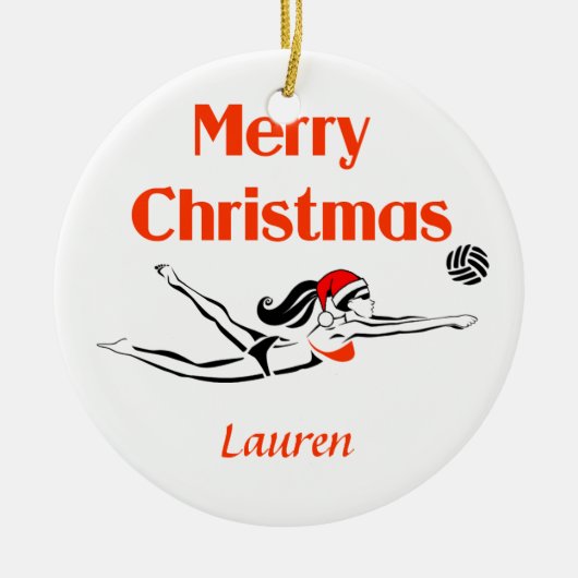 VolleyChickカスタムなBeachChickのオーナメント セラミックオーナメント (正面)