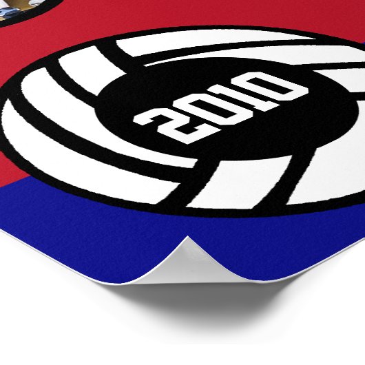 VolleyChickカスタムバレーボール写真フレームポスター2 ポスター (角)