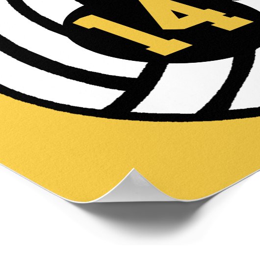 VolleyChickカスタムバレーボール写真フレームポスター ポスター (角)