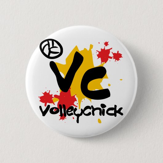 VolleyChick Croobie 缶バッジ (正面)
