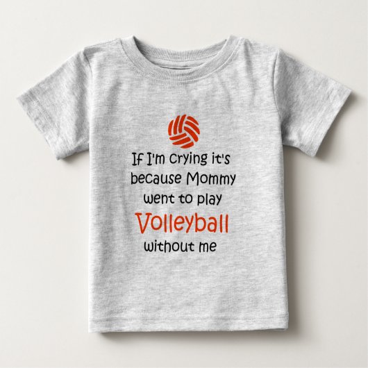 VolleyChick VolleyBabyの叫び ベビーTシャツ (正面)