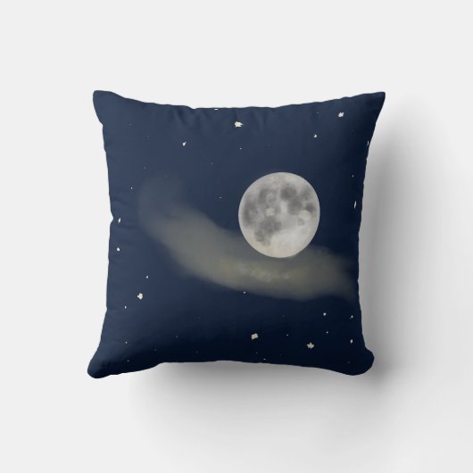 Vollmond am Sternenhimmel  クッション (裏面)