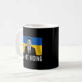 Volodymyr Zelensky私はサポートウクライナを隠していない コーヒーマグカップ (正面左)