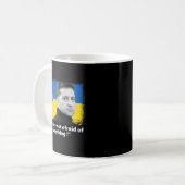 Volodymyr Zelensky I Stand With Ukraine Peace Love コーヒーマグカップ (正面左)
