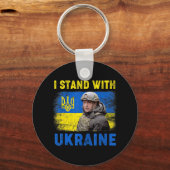 Volodymyr Zelensky I Stand With Ukraine Ukrainian キーホルダー (正面)