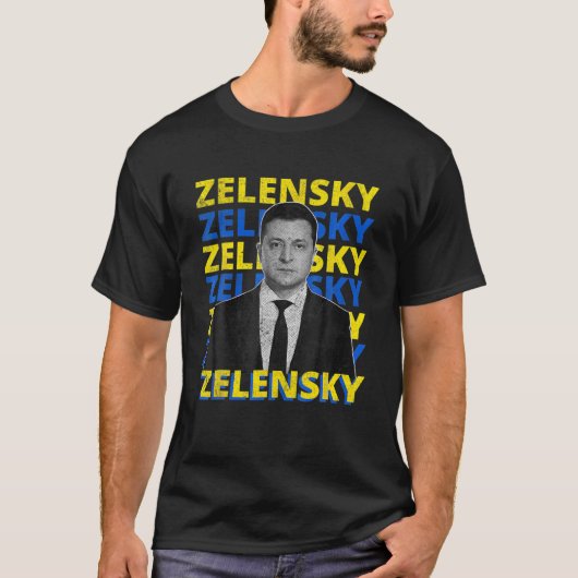 Volodymyr Zelensky President Of Ukraine Support Uk Tシャツ (正面)