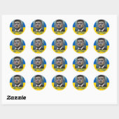 Volodymyr Zelenskyyステッカー ラウンドシール (シート)
