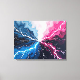 Voltage Flow – Electric Surge in Motion 24"x18" キャンバスプリント