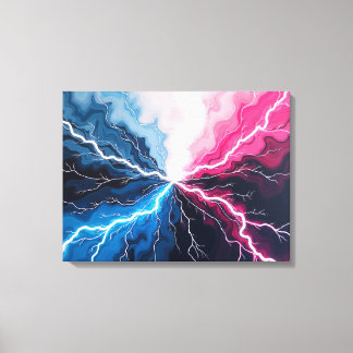 Voltage Flow – Electric Surge in Motion 24"x18" キャンバスプリント