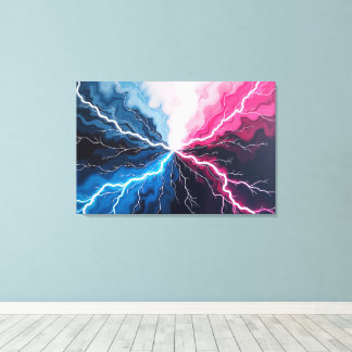 Voltage Flow – Electric Surge in Motion 36"x24" キャンバスプリント