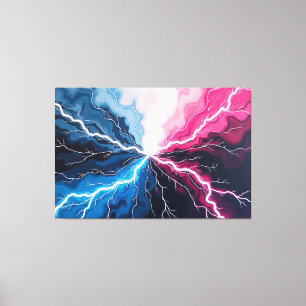 Voltage Flow – Electric Surge in Motion 60"x40" キャンバスプリント