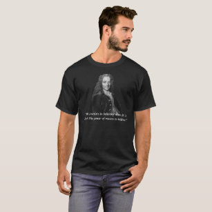 Voltaireの引用文1の暗いワイシャツ Tシャツ