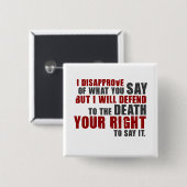 Voltaireの引用文(色) 缶バッジ (正面&裏面)