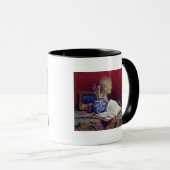 Voltaireの頭部が付いている静物画 マグカップ (正面右)