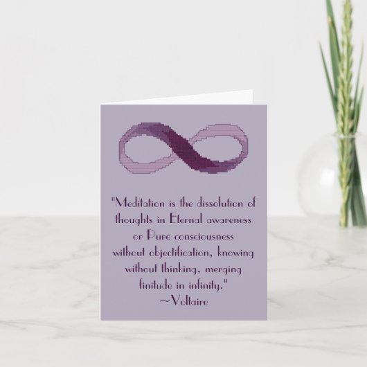 Voltaireの黙想の無限引用文Notecard カード (正面)