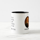 Voltaire愛真実しかし許しの間違いの引用文 ツートーンマグカップ (中央)
