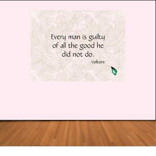 Voltaire Inspirational Quote ポスター