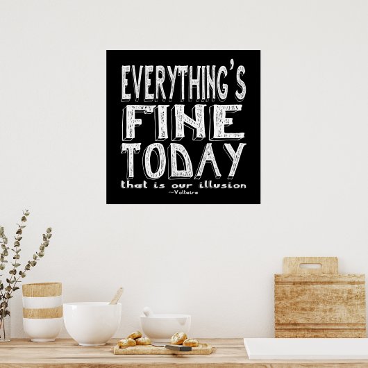 Voltaire White Everything 素晴らし Today ポスター (キッチン)