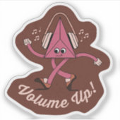 Volume Up Retro Character Sticker シール (正面)