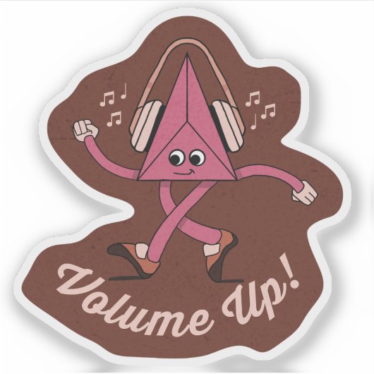 Volume Up Retro Character Sticker シール (正面)