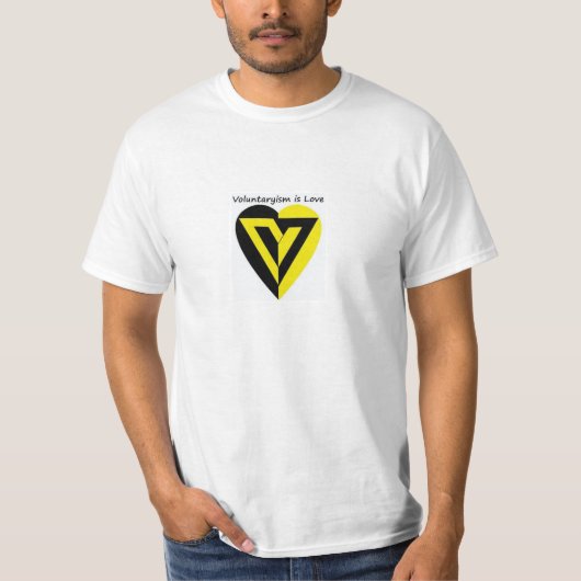 Voluntaryismは愛- Tシャツです Tシャツ (正面)