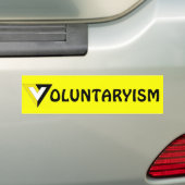 Voluntaryism バンパーステッカー (車上)