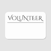「VOLUNTEER」の名前タグ 名札 (正面)
