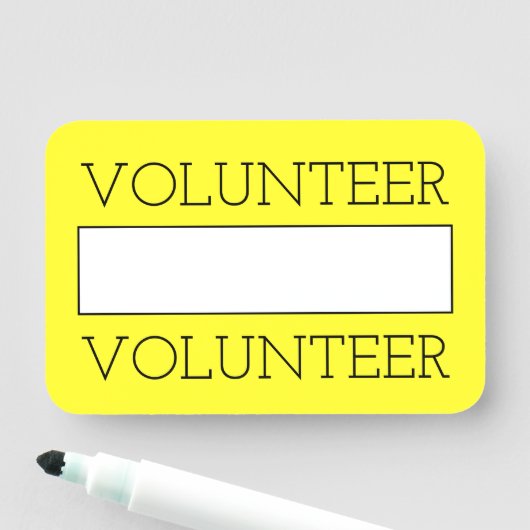 「VOLUNTEER」の名前タグ 名札 (インサイチュ)
