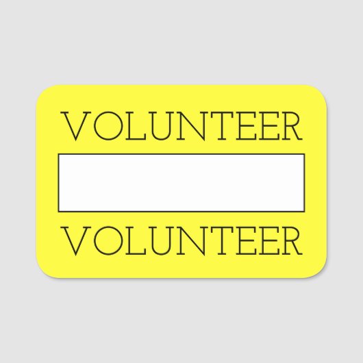 「VOLUNTEER」の名前タグ 名札 (正面)