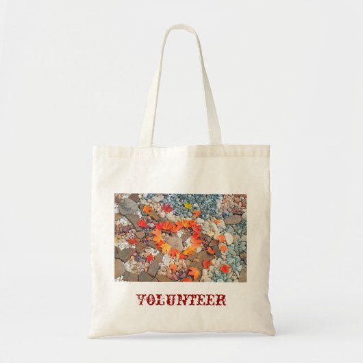 VOLUNTEER トートバッグ 秋の葉 ハート (正面)
