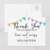 Volunteer Appreciation Announcement Postcard  案内ポストカード (正面/裏面)