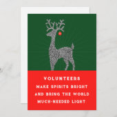 Volunteer Appreciation Christmas Holiday Cards シーズンカード (正面/裏面)