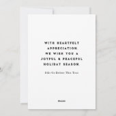 Volunteer Appreciation Christmas Holiday Cards シーズンカード (裏面)