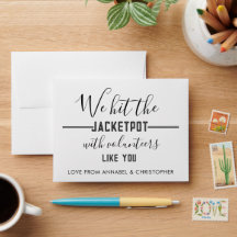 Volunteer Appreciation Lotto Envelope | We Hit the