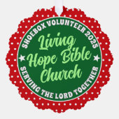 Volunteer Appreciation Paper Ornament - Christmas オーナメントカード (正面)