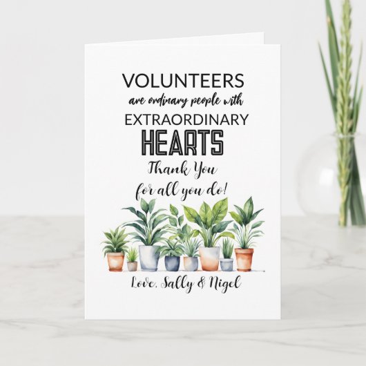 volunteer appreciation week カード (正面)