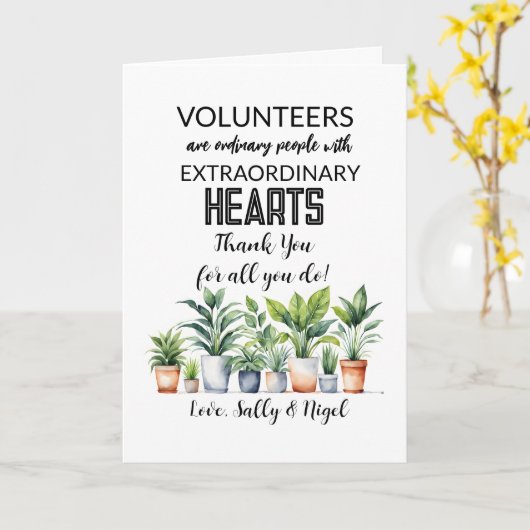 volunteer appreciation week カード (黄色い花)