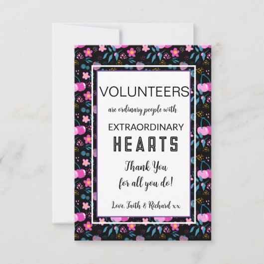 volunteer appreciation week pattern card カード (正面)