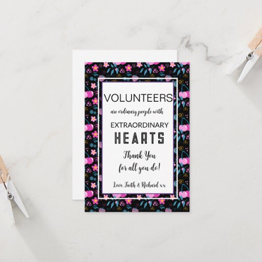 volunteer appreciation week pattern card カード (正面/裏面インサイチュ)