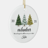 Volunteer Christmas Gift, Volunteer Ornament セラミックオーナメント (右)