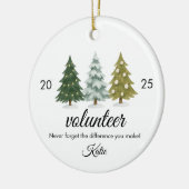 Volunteer Christmas Gift, Volunteer Ornament セラミックオーナメント (左)