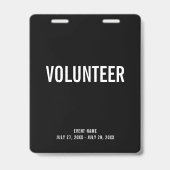 Volunteer Community Event ID Badge バッジ (正面)