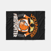 Volunteer Firefighter Fireman Gift Proud Firefight フリースブランケット (正面(横))