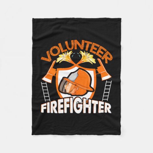 Volunteer Firefighter Fireman Gift Proud Firefight フリースブランケット (正面)