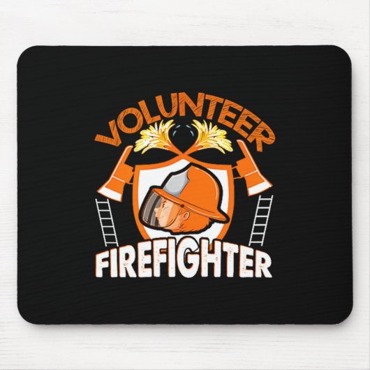 Volunteer Firefighter Fireman Gift Proud Firefight マウスパッド (正面)