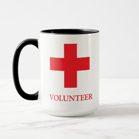 Volunteer & First Aid, Cross, Ambulance, Doctor マグカップ (左)