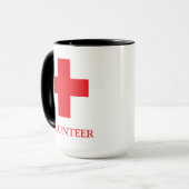 Volunteer & First Aid, Cross, Ambulance, Doctor マグカップ (正面左)