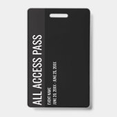 Volunteer Name All Access Pass Event gray& black バッジ (裏面)